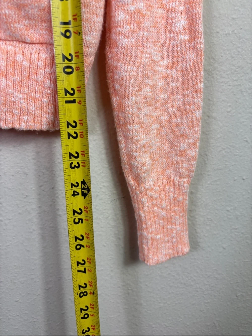 J. Crew Cotton Blend Orange Button Down Cardigan Sweater w/ pockets size XS